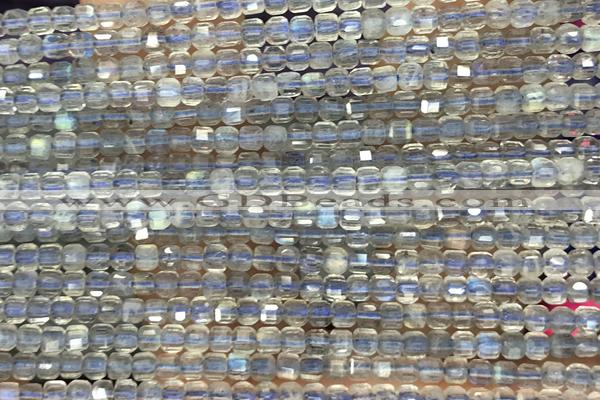 CUBE90 15 inches 2mm faceted cube labradorite gemstone beads