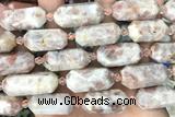 NUGG02 15 inches 12*25mm – 13*28mm faceted nuggets sunstone beads
