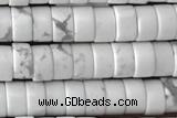 ROND03 15 inches 2*4mm heishi white howlite beads