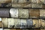 ROND77 15 inches 2*4mm heishi picture jasper gemstone beads