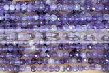 AMET15 15 inches 4mm faceted round natural amethyst beads