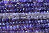 AMET26 15 inches 6*8mm faceted rondelle natural amethyst beads