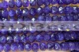 AMET27 15 inches 8*10mm faceted rondelle natural amethyst beads