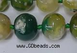 CAA1110 15.5 inches 15*18mm rondelle sakura agate gemstone beads