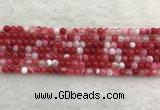 CAA1890 15.5 inches 4mm round banded agate gemstone beads