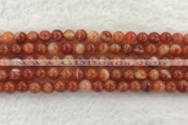 CAA1902 15.5 inches 8mm round banded agate gemstone beads