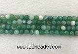 CAA2279 15.5 inches 8mm faceted round banded agate beads