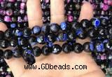 CAA3092 15 inches 10mm faceted round fire crackle agate beads wholesale