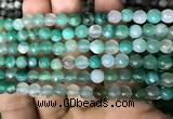 CAA3309 15 inches 6mm faceted round agate beads wholesale