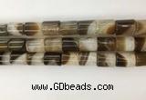 CAA3793 15.5 inches 12*16mm tube agate druzy geode beads