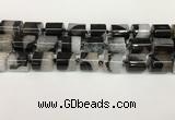 CAA4343 15.5 inches 16mm tube agate druzy geode beads wholesale