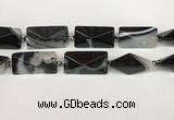 CAA4347 15.5 inches 18*35mm pyramid agate druzy geode beads