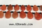 CAA4362 Top drilled 20*30mm freeform dragon veins agate beads