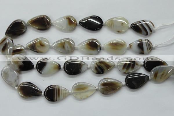 CAA533 15.5 inches 20*30mm flat teardrop madagascar agate beads