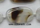 CAA539 15.5 inches 20*40mm freeform madagascar agate beads