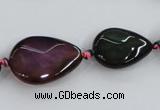 CAA601 15*20mm – 30*40mm faceted teardrop & oval dragon veins agate beads