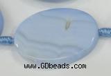 CAA745 15.5 inches 25*40mm oval blue lace agate beads wholesale