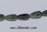 CAB428 15.5 inches 8*12mm leaf-shaped moss agate gemstone beads