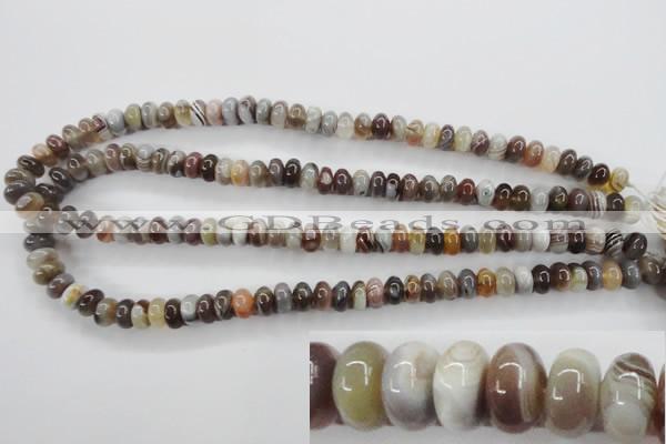 CAG3702 15.5 inches 5*8mm rondelle botswana agate beads wholesale