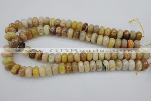 CAG4332 15.5 inches 8*14mm rondelle botswana agate gemstone beads