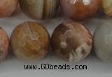CAG4476 15.5 inches 16mm faceted round pink botswana agate beads