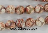 CAG5358 15.5 inches 10mm faceted round tibetan agate beads wholesale