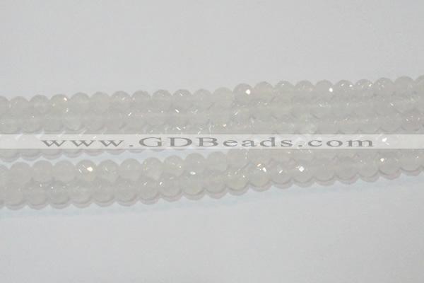 CAG6513 15.5 inches 10mm faceted round Brazilian white agate beads