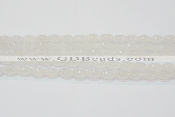 CAG6525 15.5 inches 8*12mm rice Brazilian white agate beads