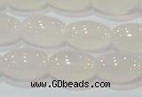 CAG6526 15.5 inches 10*14mm rice Brazilian white agate beads
