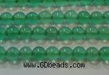CAG6600 15.5 inches 2mm round green agate gemstone beads