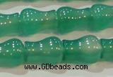 CAG6626 15.5 inches 9*11mm vase-shaped green agate gemstone beads