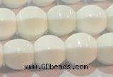 CAG7214 15.5 inches 12*12mm pumpkin white agate gemstone beads