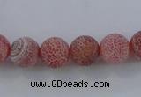CAG7489 15.5 inches 10mm round frosted agate beads wholesale