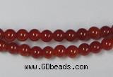 CAG7856 15.5 inches 4mm round red agate beads wholesale