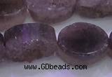 CAG8446 15.5 inches 20*30mm oval grey druzy agate gemstone beads