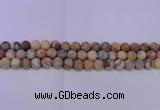 CAG8895 15.5 inches 14mm round matte crazy lace agate beads
