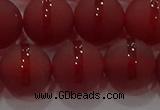 CAG8903 15.5 inches 10mm round matte red agate beads wholesale