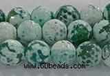 CAG9009 15.5 inches 10mm faceted round fire crackle agate beads