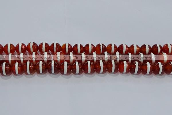 CAG9142 15.5 inches 10mm round tibetan agate beads wholesale