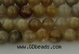 CAG9401 15.5 inches 6mm round ocean fossil agate beads wholesale
