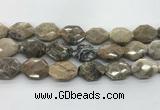 CAG9441 18*22mm - 18*25mm faceted octagonal chrysanthemum agate beads