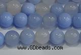 CAG9446 15.5 inches 6mm round blue agate beads wholesale
