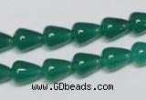 CAG956 15.5 inches 8*10mm teardrpop green agate gemstone beads