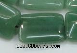 CAJ54 15.5 inches 22*30mm rectangle green aventurine jade beads wholesale