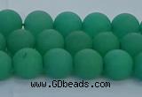 CAJ712 15.5 inches 8mm round matte green aventurine beads