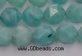 CAM1438 15.5 inches 10mm faceted nuggets amazonite gemstone beads