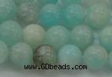 CAM333 15.5 inches 8mm round natural peru amazonite beads