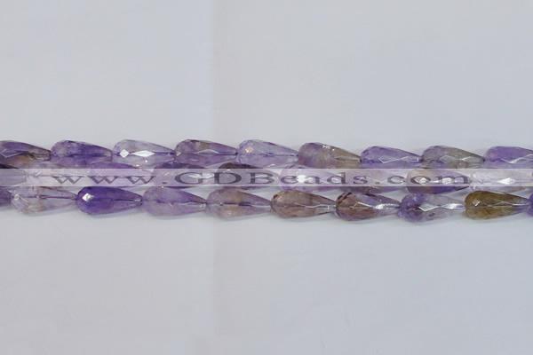 CAN180 15.5 inches 12*25mm faceted teardrop natural ametrine beads