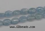 CAQ142 15.5 inches 8*10mm oval natural aquamarine beads wholesale