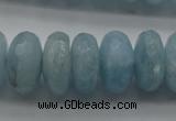 CAQ77 15.5 inches 6*11mm faceted rondelle A grade aquamarine beads